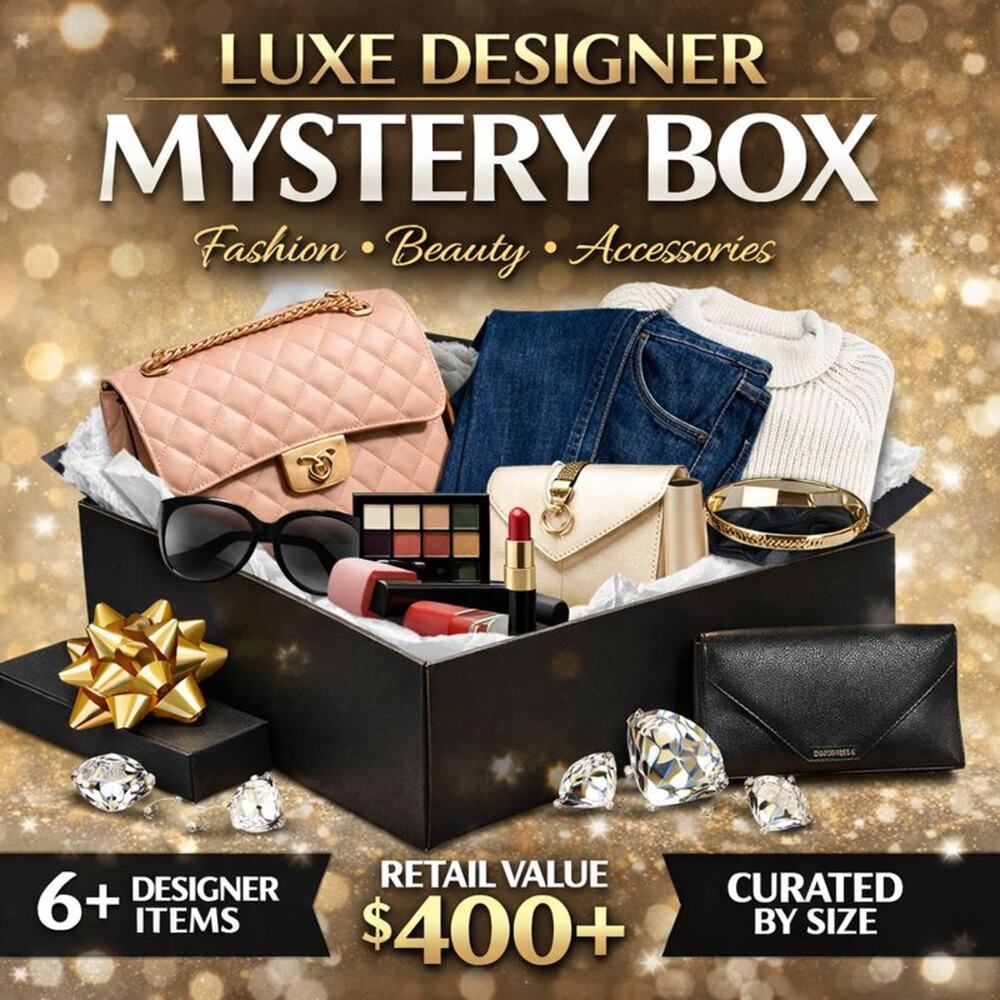Designer Mystery Box | NWT Clothing, Purses, Accessories & Beauty | $400+ Value